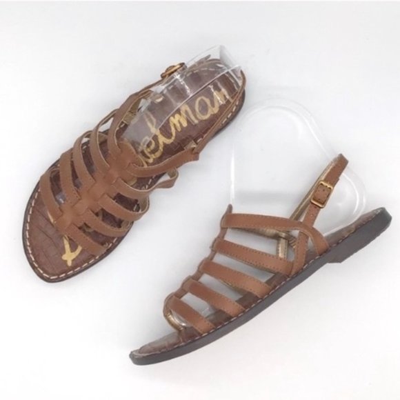 Sam Edelman NEW Garland Leather Caged Flat Sandals - Picture 3 of 6
